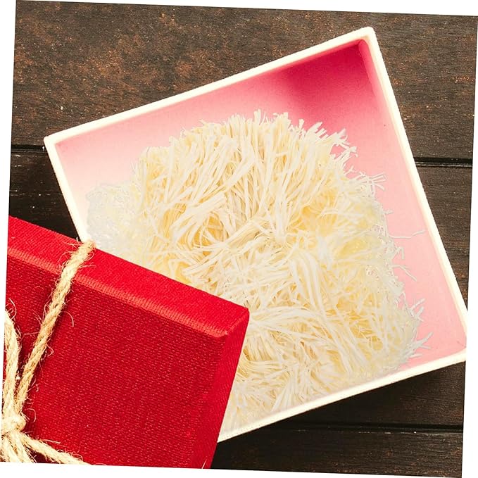 BCOATH Natural Paper Shred Filler for Boxes and Basket Filling Lightweight Recyclable Box Stuffing for Party Favor Packaging Easter Wedding and Festival Decoration