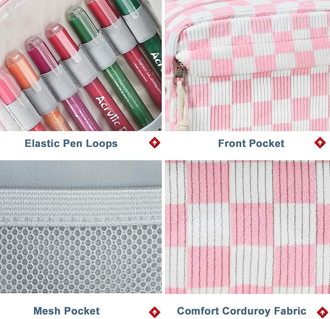 Bluboon Big Capacity Pencil Case Pencil Pouch Pen Case School Supplies Cute Pencil Box Pencil Bag for Teen Girls Boys Women Man