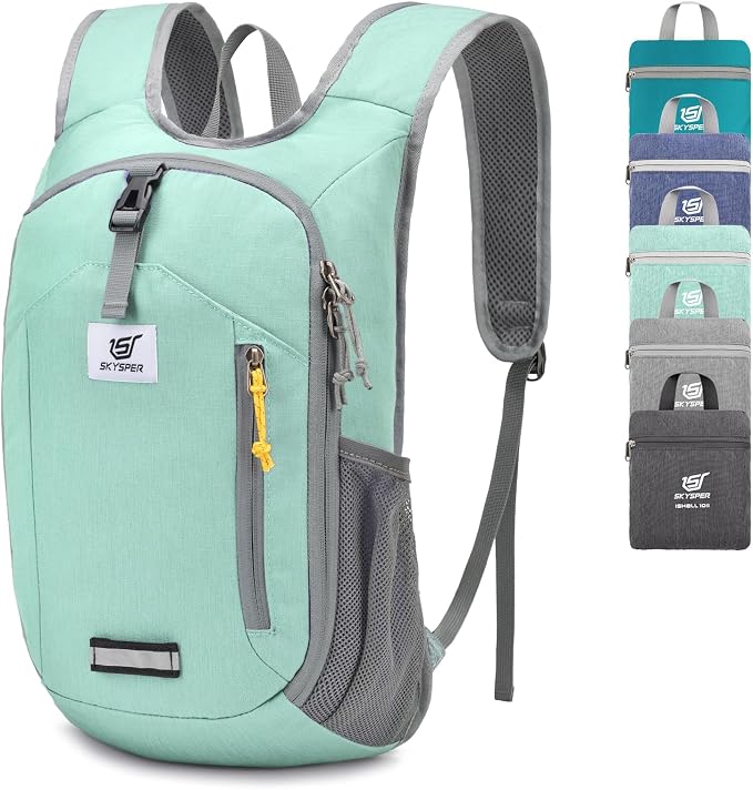 SKYSPER 10L Hiking Backpack Small Foldable Daypack Packable Lightweight Hiking Daypack Travel Day Pack for Women Men