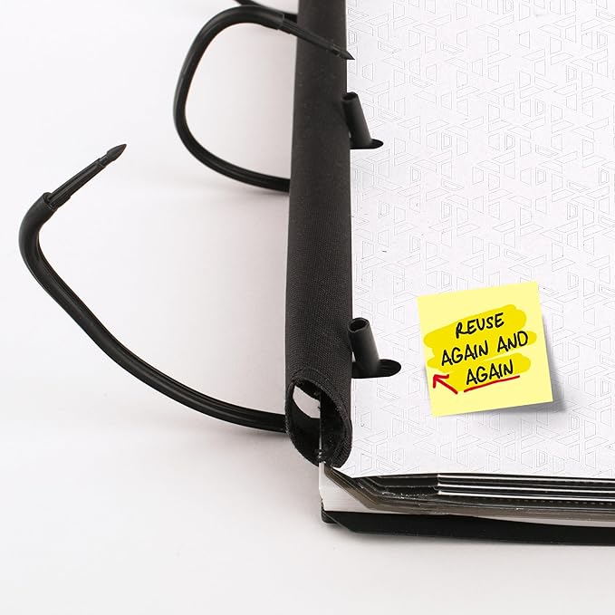 Five Star Flex Refillable Notebook + Study App,College Ruled Paper and 1 Inch TechLock Ring Binder with Customizable Cover,Pockets,Tabs and Dividers,200 Sheet Capacity,White (29326AE2) (Pack of 6)