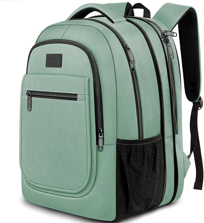 MATEIN Laptop Backpack for Girls Teen, Expandable School Backpack 15.6 inch | Anti Theft, Slim, Water Resistant Polyester, College Bookbag for Women Men, Computer Bag Gifts for Travel, Cyan