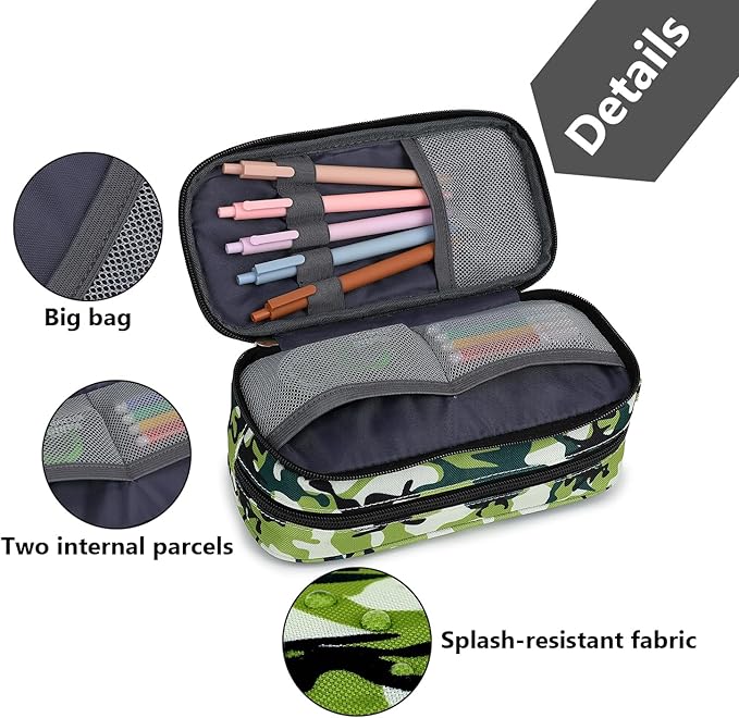 Mountain guest Pencil Cases for kids, Large Capacity Pencil Pouch, Office College School Marker Organizer Case pen for Men Women Adult Teens