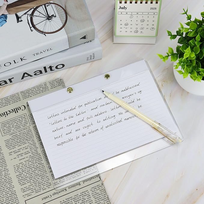 Lined Notepad with Acrylic Drafters Tablet Planner, 50 Sheets, 8.9 x 6.5 in, Perforated Sheets to-Do Notepad for Office Home Desk Accessory