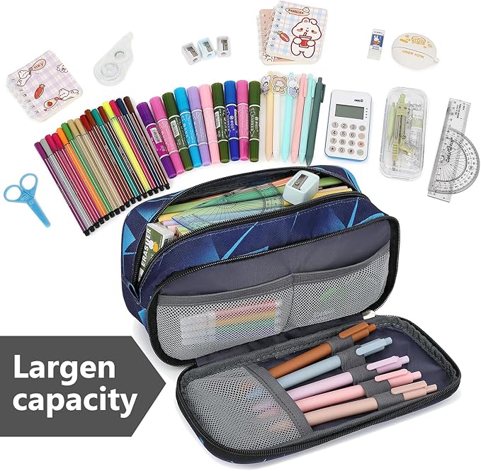Mountain guest Pencil Cases for kids, Large Capacity Pencil Pouch, Office College School Marker Organizer Case pen for Men Women Adult Teens