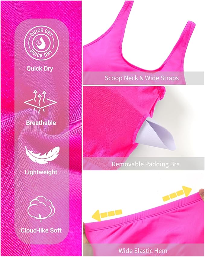 Tempt Me Women Sports Bra Bikini Top Push Up Scoop Neck Bathing Suits Top Padded Swim Crop Tops Only