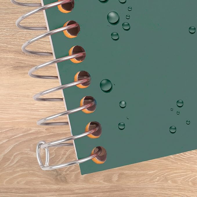 Five Star Spiral Notebook, 2 Subject, College Ruled Paper, 6" x 9-1/2", 80 Sheets, Fights Ink Bleed, Water Resistant Cover, Seaglass Green (840029CH1-ECM)