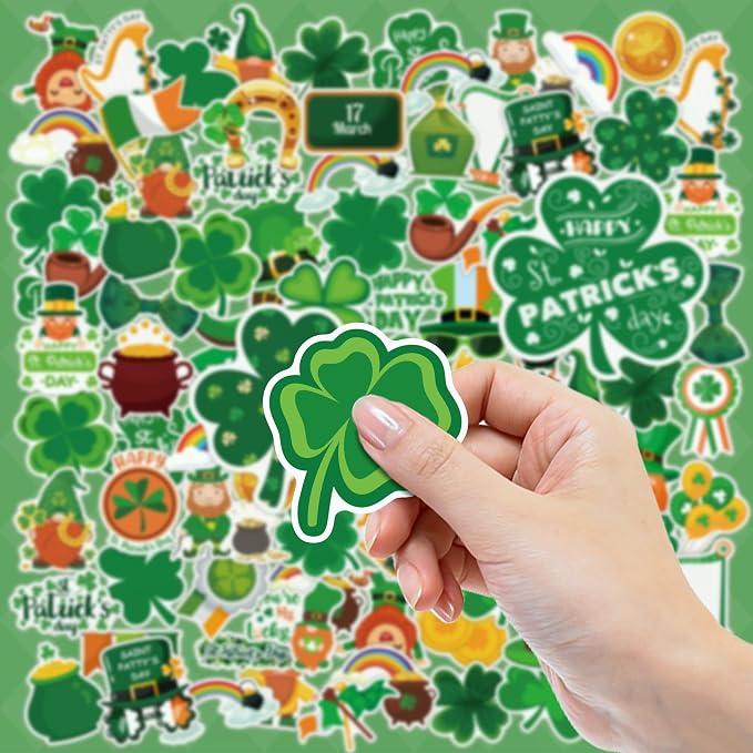 OHOME St Patricks Day Stickers for Kids - 120 PCS St Patricks Day Accessories Shamrock Decorations - St. Patrick’s Day Crafts for Kids - St Paddys Day Gifts Treats Party Favors for Boys Girls