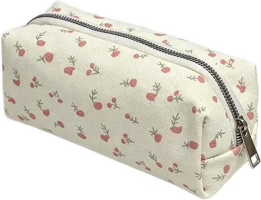 Pencil Case, Pencil Pouch for Women, Pencil Case Small, Pencil Pouch Aesthetic (ins-pink floral)