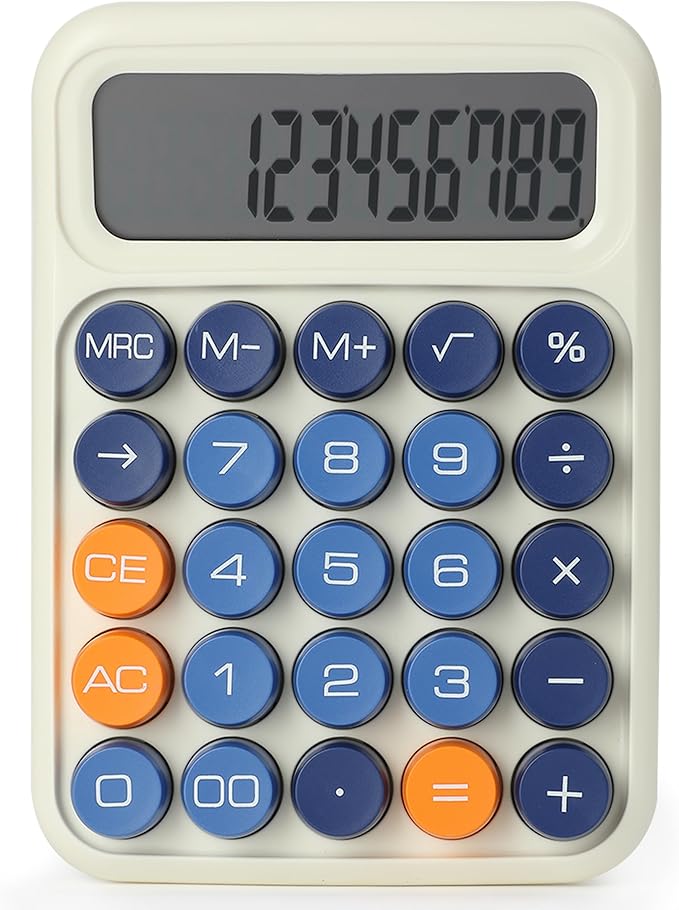 Mr. Pen- Mechanical Switch Calculator, 12 Digit Large LCD Display, Colorful with Big Buttons, Mechanical Switch Calculator for Home, School, Office
