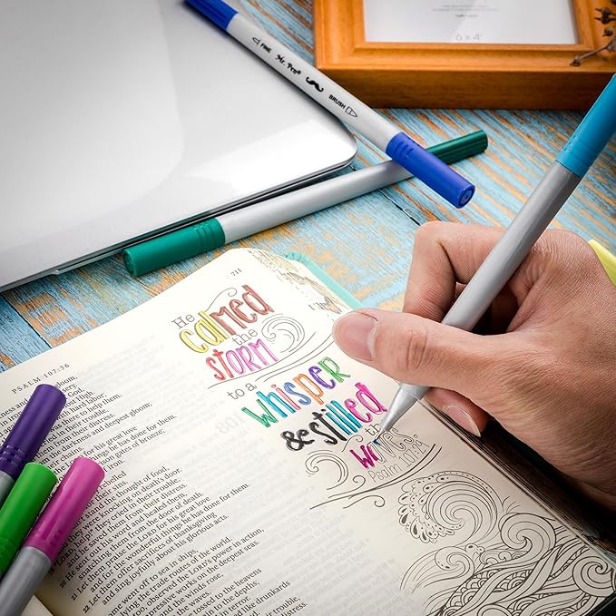 Mr. Pen- Dual Tip Brush Pens, 12 Colors, Art Markers for Coloring