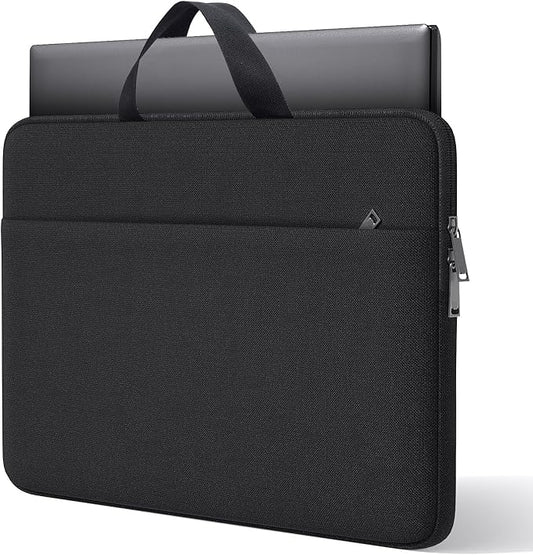 17 17.3 inch Laptop Sleeve Case for 2026 2025 HP 17 inch Touchscreen Computer, HP Envy/Pavilion, Shockproof-Padded Travel Carrying Laptop Bag with Accessory Pockets, Black