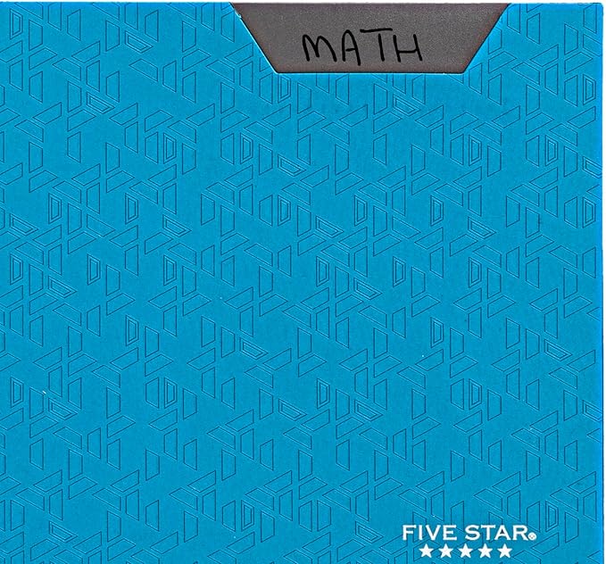 Five Star Folder, 2 Pocket, 8-1/2" x 11" | Plastic | Tidewater Blue | Prong Fasteners | Pack of 2