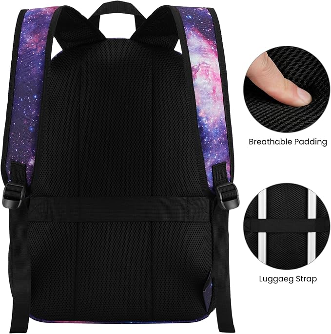 BIKROD Boys and Girls Backpack for School, Lightweight Casual High School Bookbag, Daily-use Travel Laptop Backpack for Women and Men, Fits 15.6 Inch Notebook