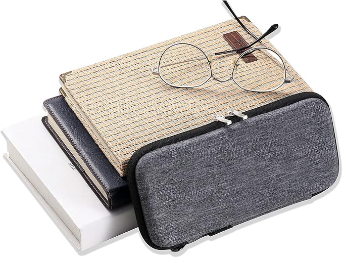 Upgraded Hard Pencil Case Box for Adults,Durable Pen Carrying Case with Zipper-Gray