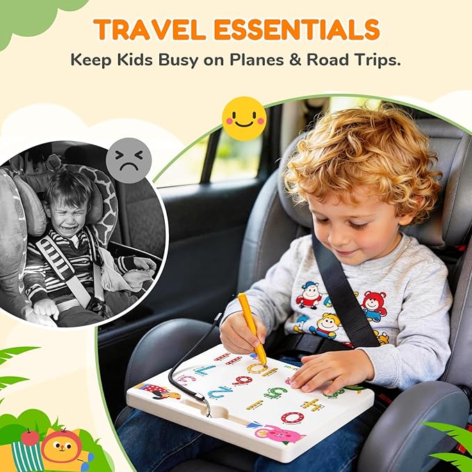 JoyCat Double-Sided Magnetic Animal Number Tracing Board - 2-in-1 Numbers 1-20 Writing Toys for Toddlers & Kids, Preschool Math Manipulatives, Kindergarten Educational Learning Gifts for 3-5 Year Olds