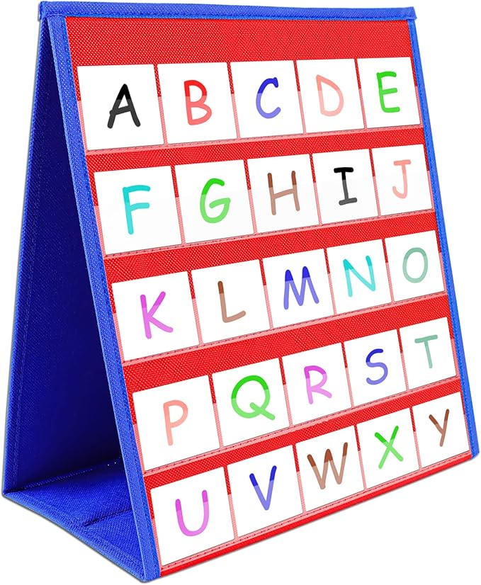 EAMAY Reading Specialist Multipurpose Table Top Pocket Chart (12W*13L, Blue)