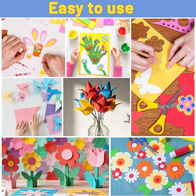 50 Colors Construction Paper 150 PCS, 8.5x11in Bulk Colored Paper for Crafts - 80GSM Thick Cardstock for Printing, Layering, Embossing - DIY Art Supplies for Cards, Invitations, School Projects