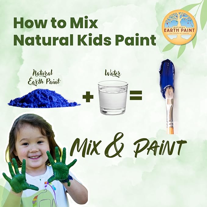 Nature Craft Paint Kit | 10 wooden nature shapes | 2 bamboo brushes | 6 colors of non-toxic washable paint | Sustainable & Eco-Friendly | Zero-waste & Plastic-Free