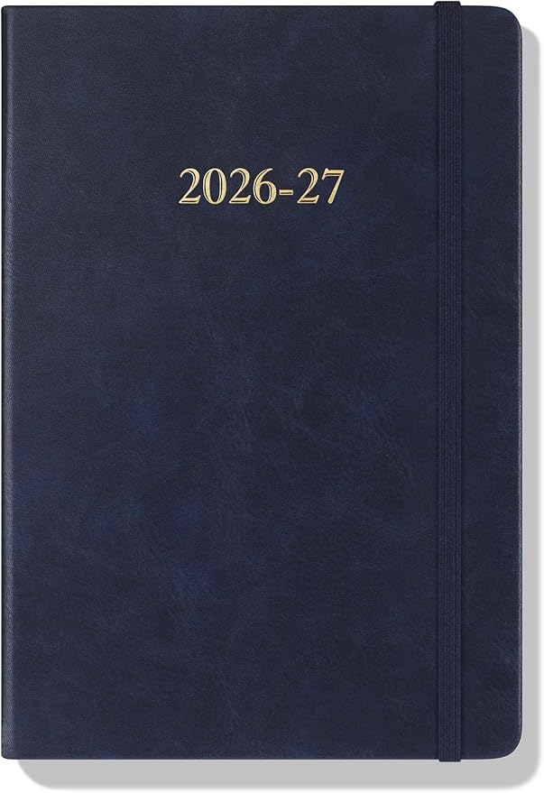 Wykeham's Executive 2026-27 Daily Journal Planner – Customization Available – Mid-Year Academic Diary – July 2026 to June 2027 (Royal Blue, 8.5"×5.5")