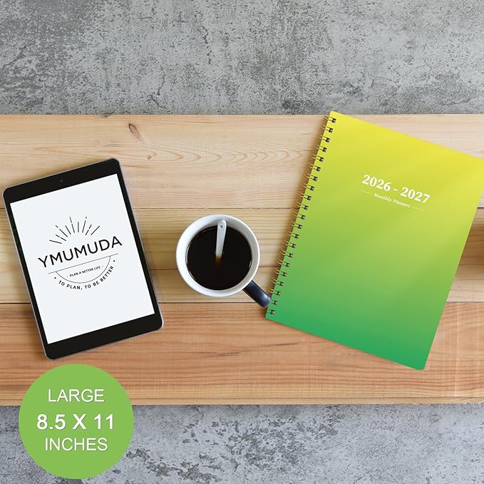 2026-2028 Monthly Planner - 2 Year Monthly Planner Calendar 2026-2028, Jul 2026 - Jun 2028, 8.5" x 11", 24 Months, Spiral-Bound, Tabs, Holidays, Notes, Ideal for School Office Home Planning