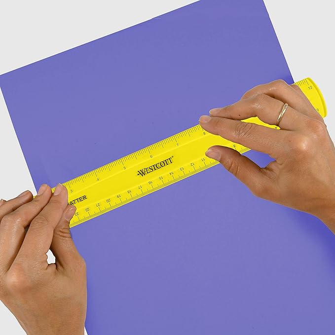 Westcott Shatterproof Ruler, Assorted Translucent Colors, 12" (Pack of 3)