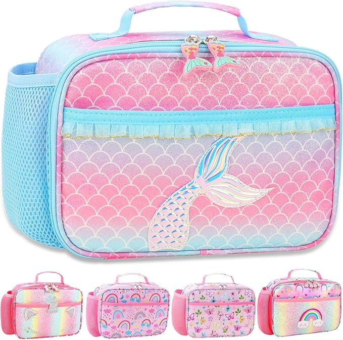 RHCPFOVR Kids Lunch Bag - Insulated Lunch Box for Boys Girls,Washable Lunch Bag and Reusable Toddler Leak-proof Lunchbox for School and Daycare