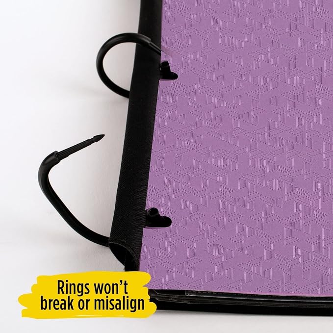 Five Star Flex Hybrid NoteBinder, 1” Binder with Tabs, Notebook and 3-Ring Binder All-in-One, Purple and Five Star Loose Leaf Reinforced Filler Paper, 3 Hole Punched, College Ruled, 80 Sheets