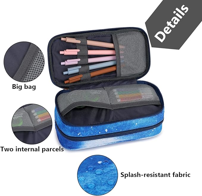 Mountain guest Pencil Cases for kids, Large Capacity Pencil Pouch, Office College School Marker Organizer Case pen for Men Women Adult Teens