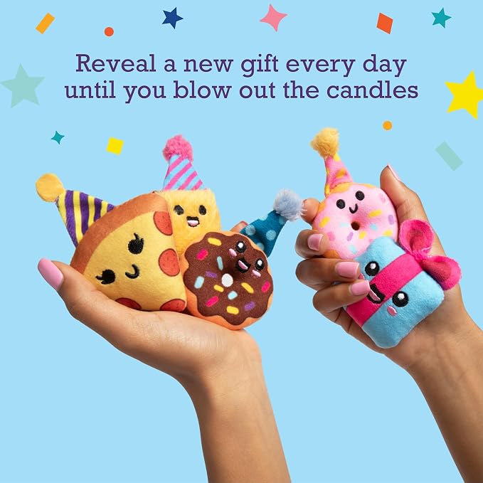 Emotional Support Pals Birthday Countdown Calendar by Relatable — Cuddly Stuffed Animals, Squishy Toys and Plushies, Great Birthday Gift for Loved Ones of All Ages — Includes 7 Surprises