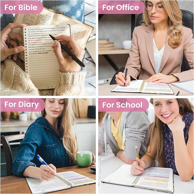 Taja Lined Spiral Notebook Journal for Women A5(5.8" × 8.3"), Cute Hardcover Notebook for Work, School & Note Taking, Pretty College Ruled Journal for Writing, 140 Pages, Painted Garden