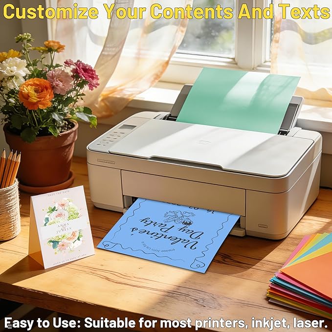 75 Colors Construction Paper 300 PCS, 8.5x11in Bulk Colored Paper for Crafts - 120GSM Thick Cardstock for Printing, Layering, Embossing - DIY Art Supplies for Cards, Invitations, School Projects