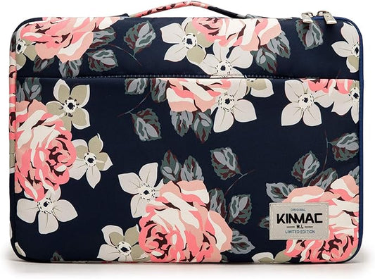 Kinmac 360° Protective Laptop Sleeve Case Bag Cover with Handle for MacBook Pro 16 inch,16 inch HP,Lenovo,Dell,ASUS,Acer Ultrabook and Business Laptop (Rose-Blue)