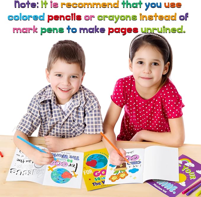 Dvbonike 72Pcs Bible Coloring Books Religious Theme DIY Color-in Pages | Inspirational Words, Christian Activity Artwork, Sunday School Supplies, Classroom Reward, Party Favor, Gift, Drawing Booklet