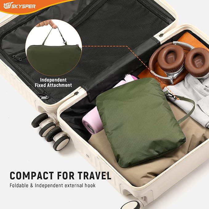 SKYSPER Small Packable Hiking Backpack 20L Anti-theift Travel Daypack | RFID Ultralight Foldable Walking Backpack with Water Bottle Holder, Nylon, Multi-compartment, Everyday Carry for Men Women
