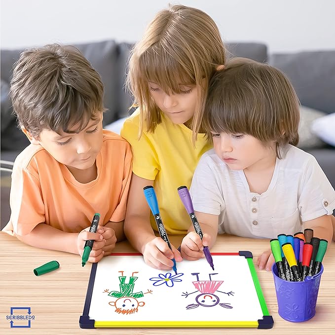 SCRIBBLEDO Colored Frame Magnetic Dry Erase White Board 9" X 12" WHITEBOARD