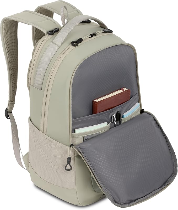 SwissGear Shield Laptop Backpack, Sage Gray, 18.5"x12"x6"