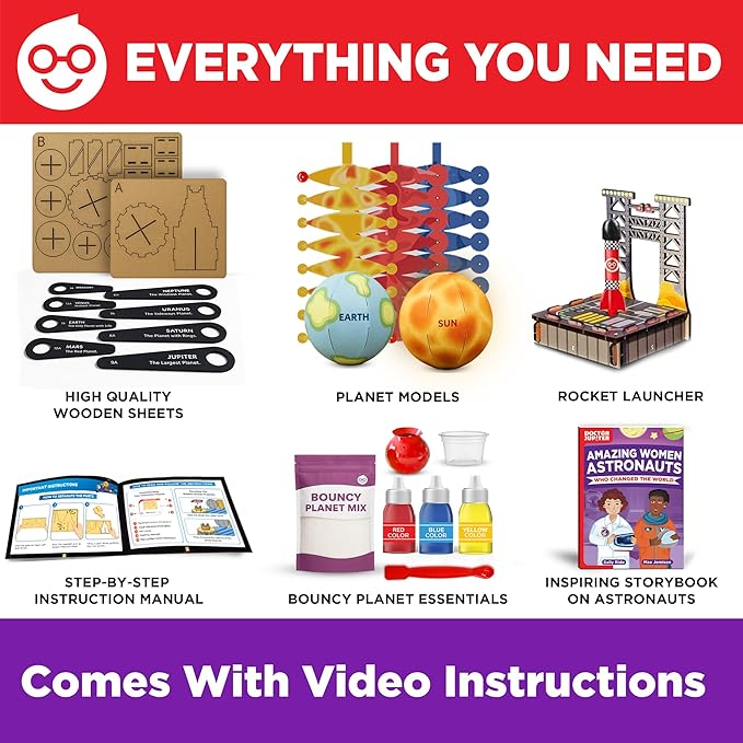 Doctor Jupiter My First Astronaut Kit, Solar System Project Kit for Kids, STEM Space Toys for 5-6-7-8-9-10 Year Old Girls | 4 in 1 Learning & Educational Toy