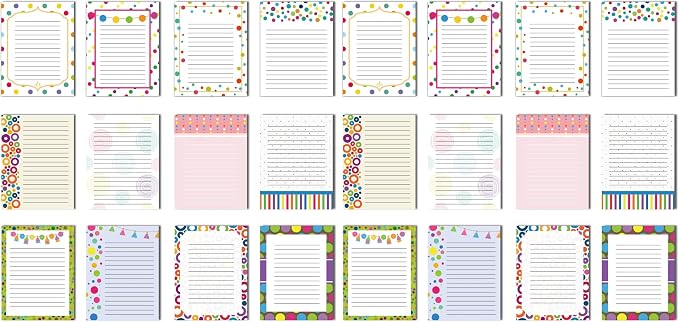 12 Pcs Confetti Small Note Pads Cute Lined Stick Pad 3 x 4 Inch Decorative Memo Colorful Teacher Notepad Shopping List Appreciation Gift for Office Student, Each with 30 Sheet (Pack of 2)