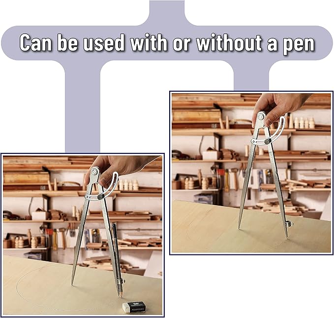 Mr. Pen- Professional Compass for Woodworking, Compass with Wing