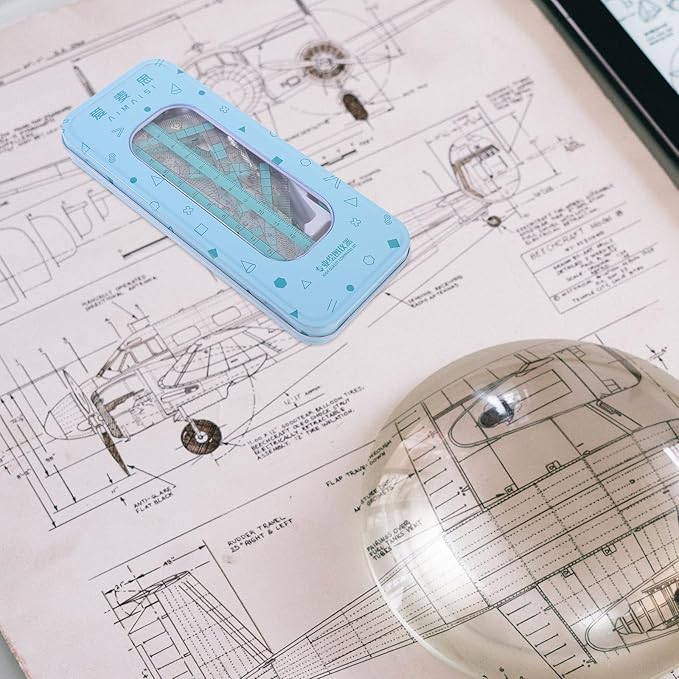 Operitacx Multi-Functional Drawing Office Ruler Kit with Compass Protractor and Triangles 7.08 Inch Clear Ruler for Kids Drawing Tools and School Math Supplies