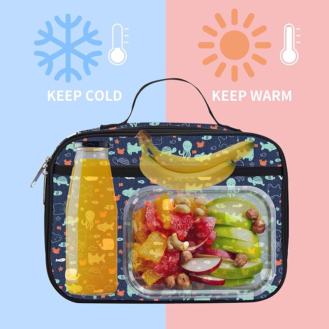 rickyh style Kids Insulated Lunch Box Thermal School Cooler hot Bag for Child
