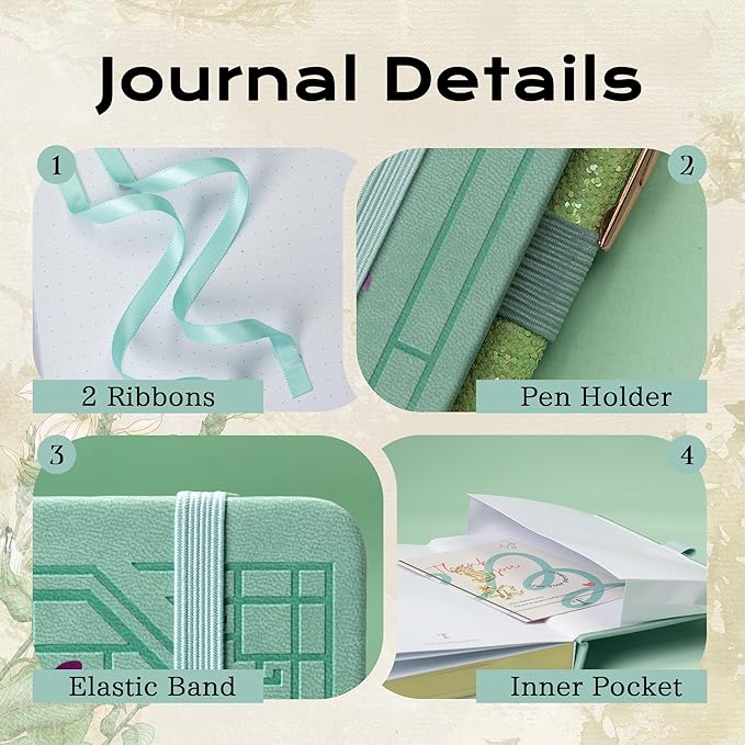 TIEFOSSI A5 Dotted Journal, Cute Cat Journal for Women Girls, Dot Notebook with Pretty Sakura Pattern, Aesthetic Diary for Writing Journaling Drawing, Golden Edges