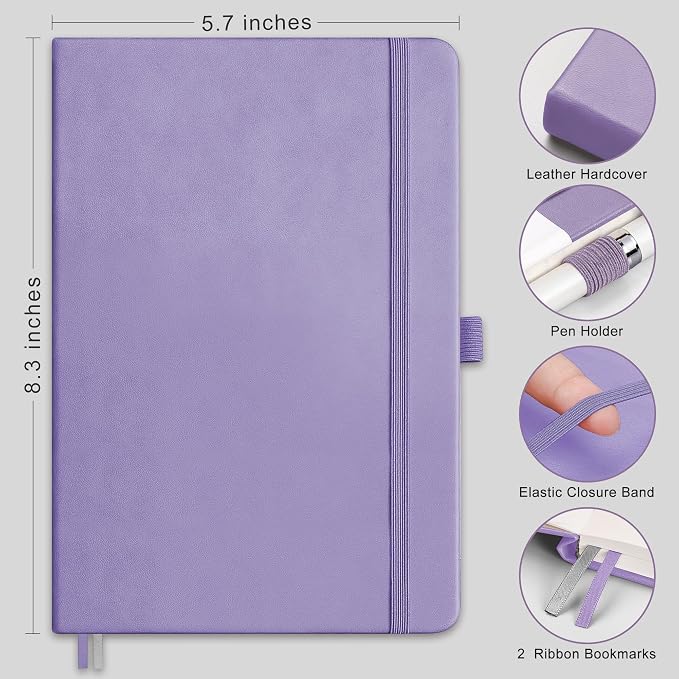 AHGXG Graph Grid Paper Notebook, 160 Pages, A5 Medium Size (5.7'' x 8.3'')