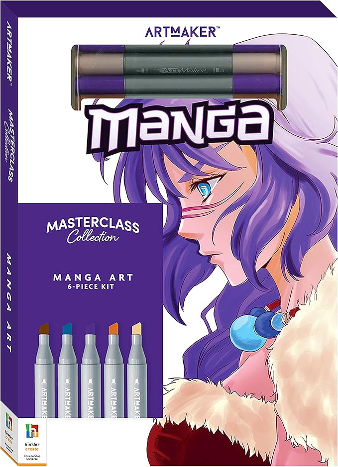Hinkler Art Maker Masterclass Collection: How to Draw Manga Kit - Adults Drawing Kit – Draw Manga - Japanese Art - Drawing Stationary - Advanced Drawing Guide - Arts and Craft for Adults - Craft Kits