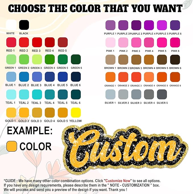 Custom Glitter Name Sticker Personalized Color Name Golden Glitter Decal Waterproof Vinyl Decal for Water Bottles Tumblers Laptops Hard Hat Cars Kindle for Women Men Teachers