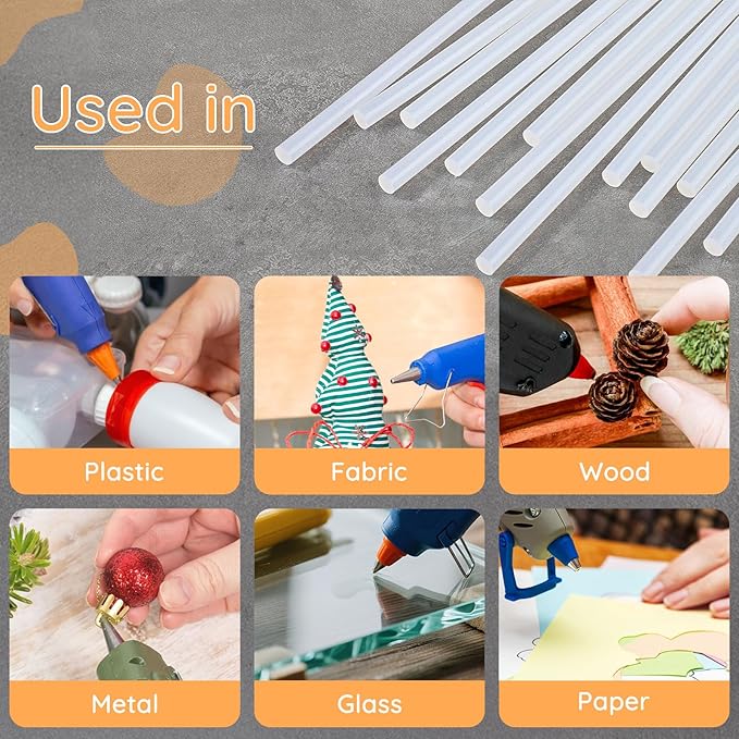 Glow in the Dark Glue Sticks, 0.27"x8" Bulk Glue Sticks for Car Dent Repair Handmade DIY Art Craft Home Office Project Craftwork Fix & Repairs, 72 Pack