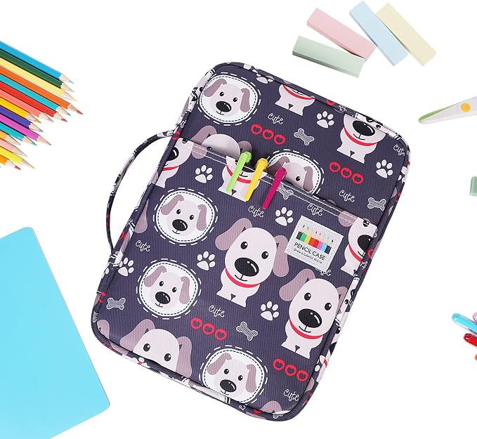 Coloring Pencil Case 220 Slots Pencils/Gel Pens Organizer Waterproof Travel Case Zipper Carrying Portable Pencil Markers Pen Holder Bag for Painter Writers