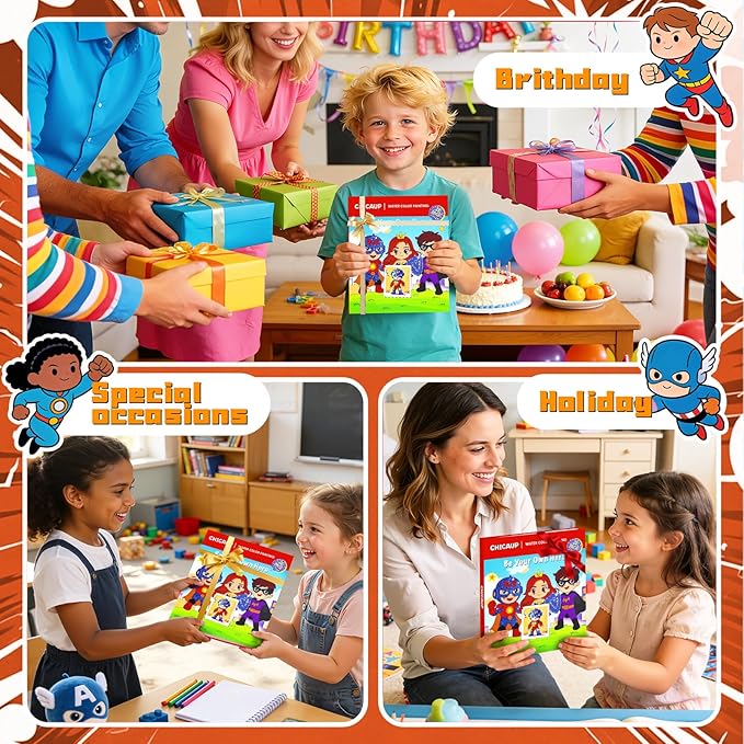 Water Color Painting Set for Kids, Mess Free Watercolor Coloring Books, Arts and Crafts for Boy Ages 3-5 4-8, Travel-Friendly Drawing Kit Gifts for Birthday Christmas