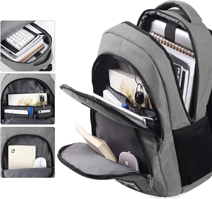 YAMTION 17.3 Inch Travel Backpack for Men and Women,School Bookbag for Teenager,Business Laptop Bookbag with USB Charging port for Business Work College Travel Trip