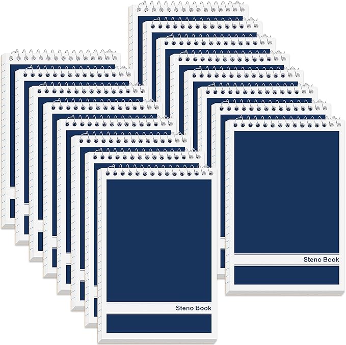 16 Pack Steno Pads 6 x 9 in Top Spiral Notebook Bulk Pack 960 Total Sheets Gregg Rule Steno Note Pads for School Office Home Students Teachers Organized Daily Notes Planners